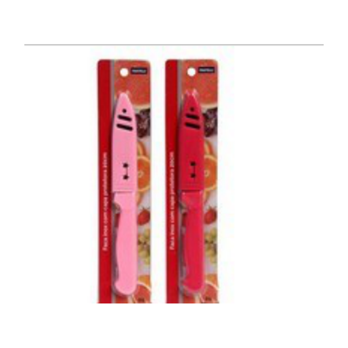FACA INOX COM CAPA PROTETORA 20CM