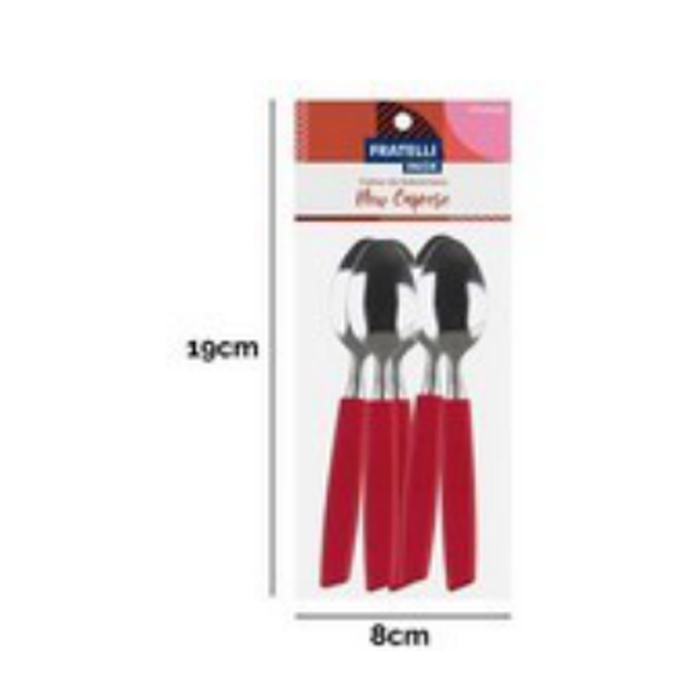 COLHER DE SOBREMESA NEW CAPRESE VERMELHO 6PCS
