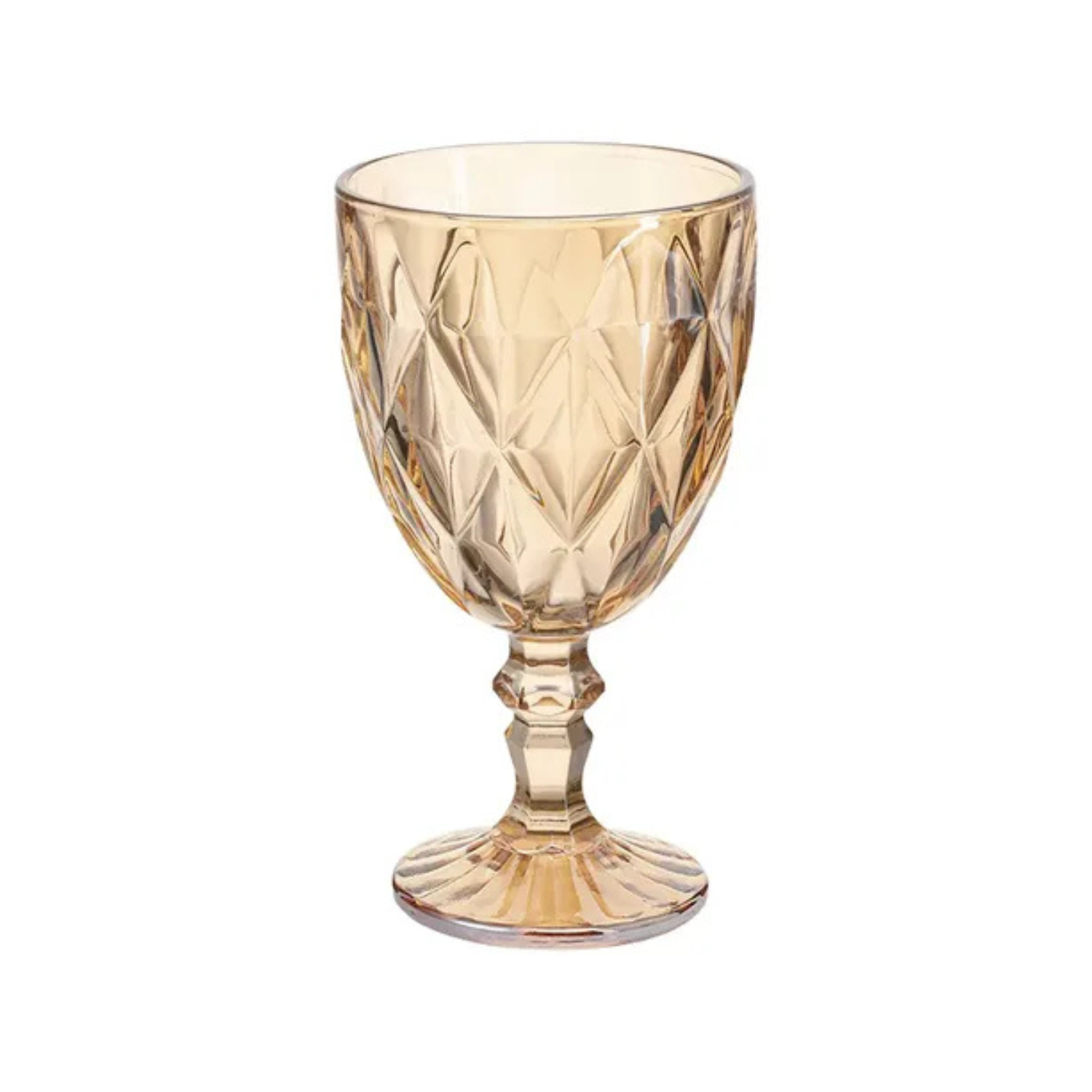 Taça Diamante Dourada 320 ML Conjunto 6 Peças