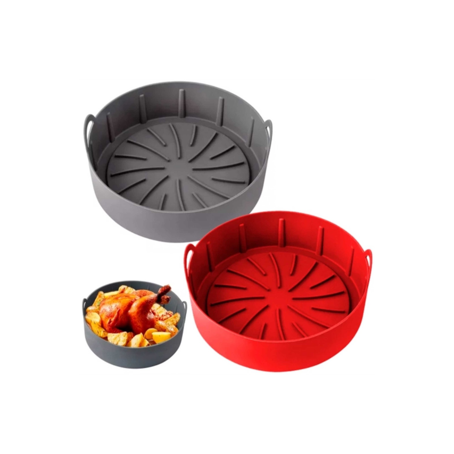 Cesta Redonda Grossa para Airfryer 20 cm