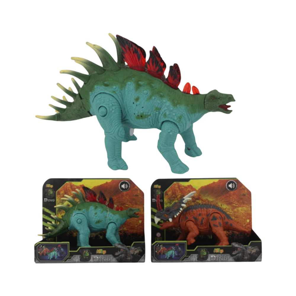 DINOSSAURO COM LUZ E MUSICA- 3 PILHAS AG3